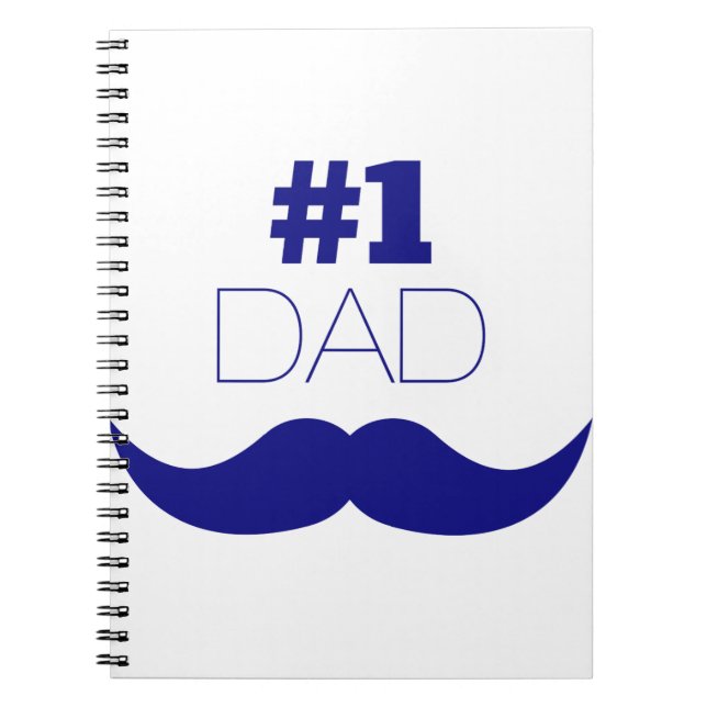 1. Vater Blue Mustache - Nummer 1 Notizblock (Vorderseite)