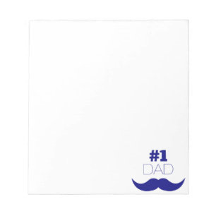 1. Vater Blue Mustache - Nummer 1 Notizblock