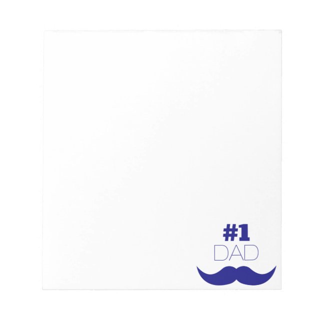 1. Vater Blue Mustache - Nummer 1 Notizblock (Vorderseite)