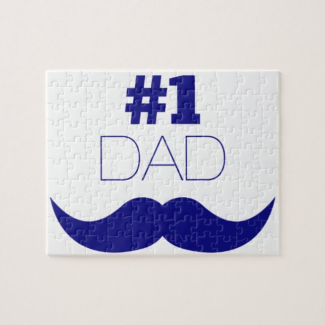 1. Vater Blue Mustache - Nummer 1 Puzzle (Horizontal)