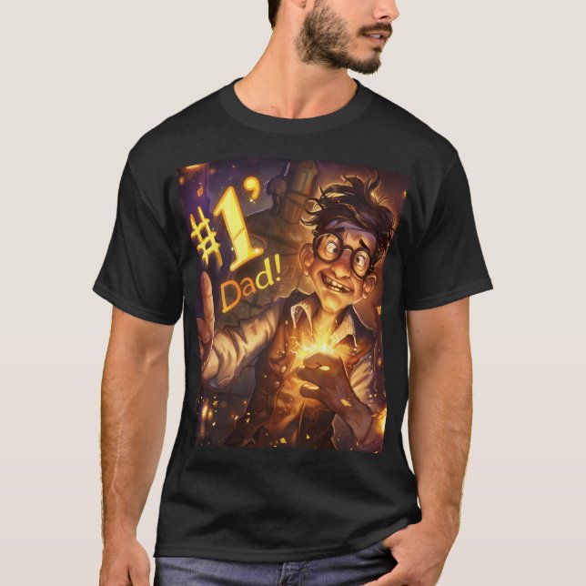 1. Vater Digitale Kunst T-Shirt (Vorderseite)