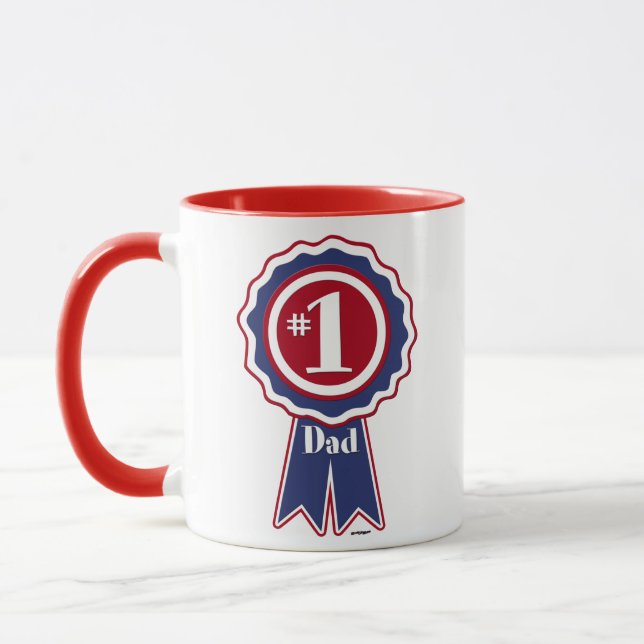 1. Vater - Glücklicher Tag des Vaters Tasse (Links)