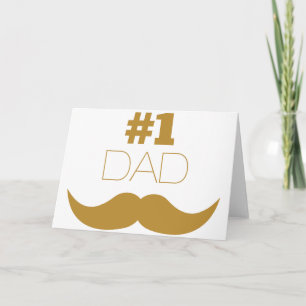 1. Vater Gold Mustache - Nummer eins Karte