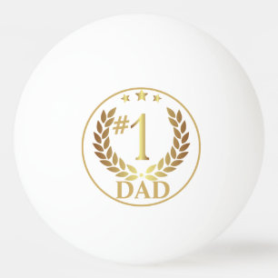 1 VATER Gold Wreath Emblem Vathers Day Geschenk Tischtennisball