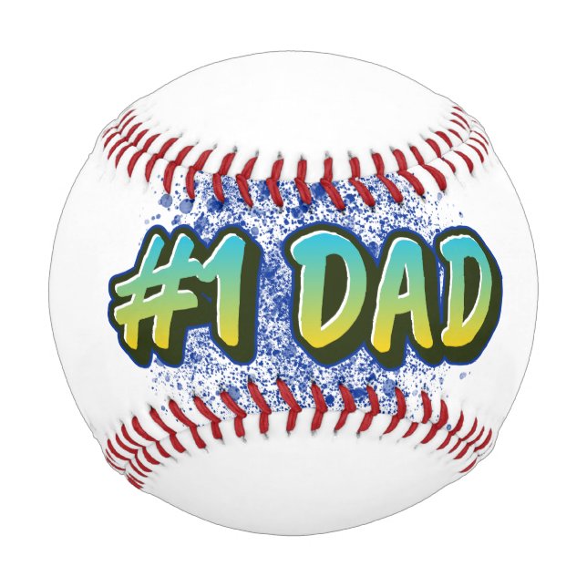 #1 VATER GRAFFITI INSPIRIERT BASEBALL (Vorderseite)