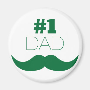 1. Vater Green Mustache - Nummer eins Magnet