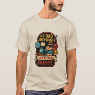 #1 Vater Joke Provider Certified Cringe T-Shirt