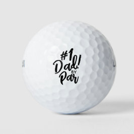 1 Vater mit Par Script Golf Geschenk für Vater Golfball