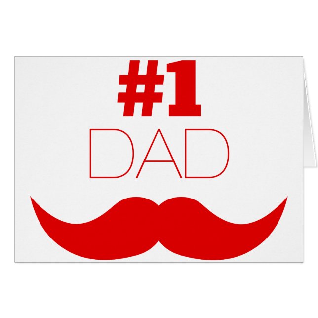 1. Vater Red Mustache - Nummer eins (Vorderseite (Horizontal))