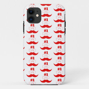 1. Vater Red Mustache - Nummer eins iPhone 11 Hülle