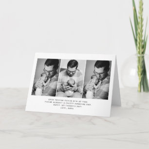 1. Vatertag geklappte Grußkarte Einladung