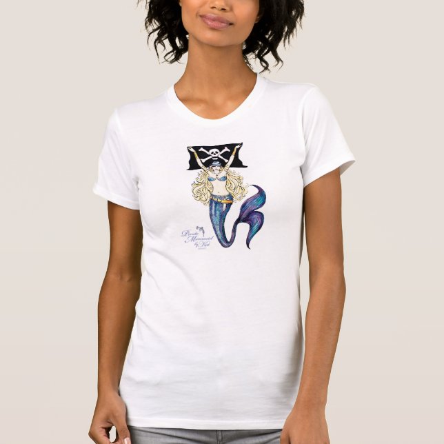 1 versah Piraten-Meerjungfrau T-shirt~ durch Kat T-Shirt (Vorderseite)