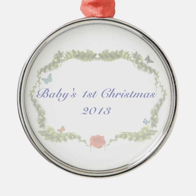 1. Verzierung 2013 des Babys Weihnachts Ornament Aus Metall (Vorne)