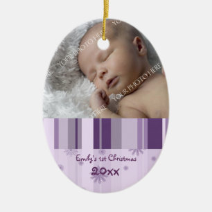 1. Verzierung des Foto-Babys Weihnachts Keramikornament