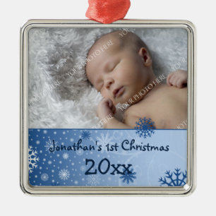 1. Verzierung des Foto-Babys Weihnachts Ornament Aus Metall
