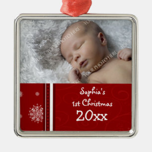 1. Verzierung des Foto-Babys Weihnachts Ornament Aus Metall