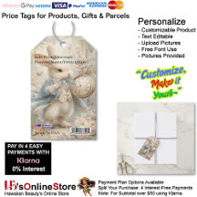 1 Vintage Soft Color Charming Gift Tag Price Tag