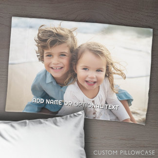 1 Vollständiges Foto und Text - Horizontale Landsc Kissenbezug