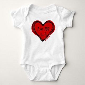 1 von 100 CHD Awareness Baby Bodysuit Strampler