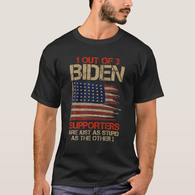 1 von 3 Biden-Unterstützern sind genauso junge Men T-Shirt (Vorderseite)