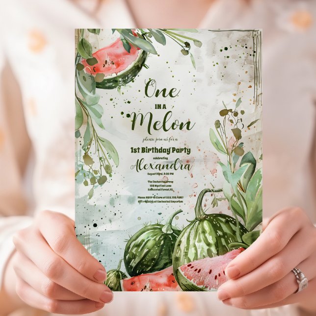 1. Watermelon Geburtstag Einladung (Von Creator hochgeladen)