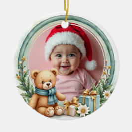 1. Weihnachten 2-seitig Für immer unser Geschenk A Keramik Ornament