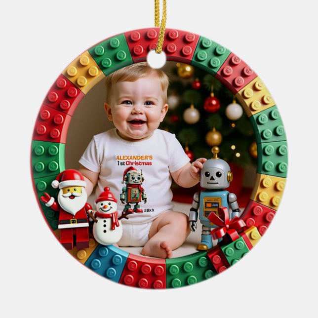 1. Weihnachten 2-seitig, Helle Anfänge Keramik Ornament (Vorne)