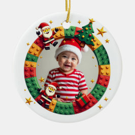 1. Weihnachten 2-seitiger Festtags-Baustein Keramik Ornament