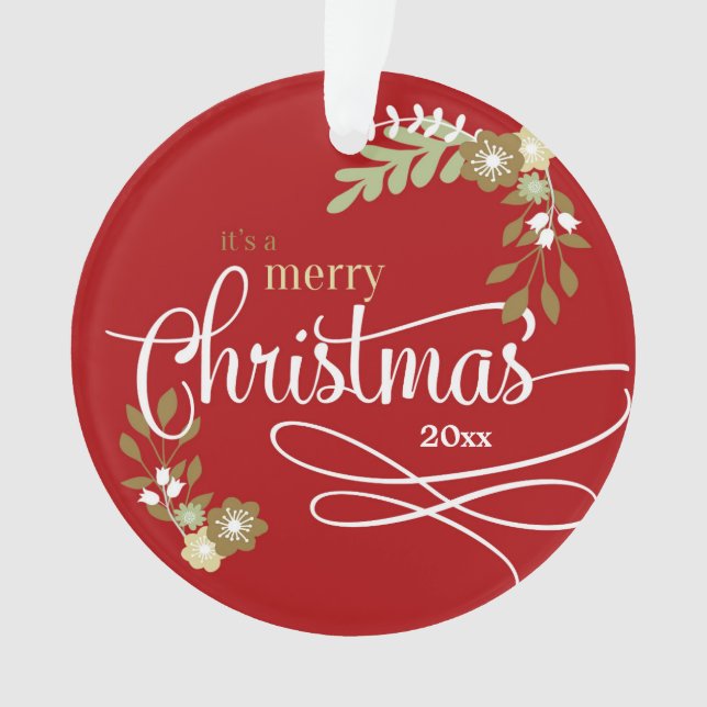 1. Weihnachten als Big Brother Custom Foto/Name Ornament (Vorderseite)