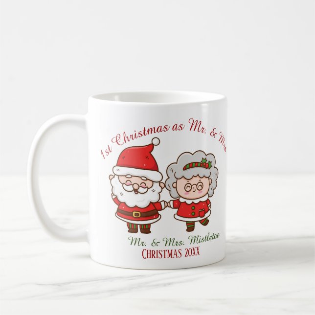1. Weihnachten als Herr & Mrs. Niedlich Santa Mrs. Kaffeetasse (Links)