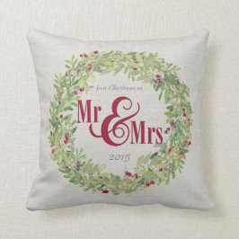 1. Weihnachten als Herr u. Frau individueller Kissen