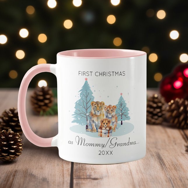 1. Weihnachten als Mama Grandma Tante Wasserfarben Tasse (Von Creator hochgeladen)