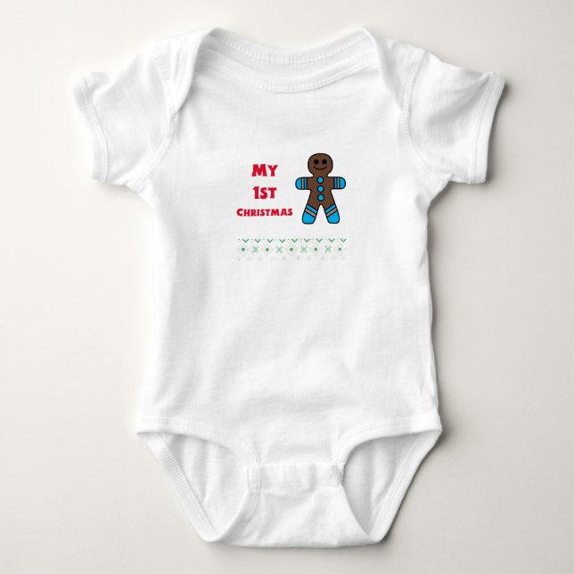 1. Weihnachten Baby Strampler (Vorderseite)