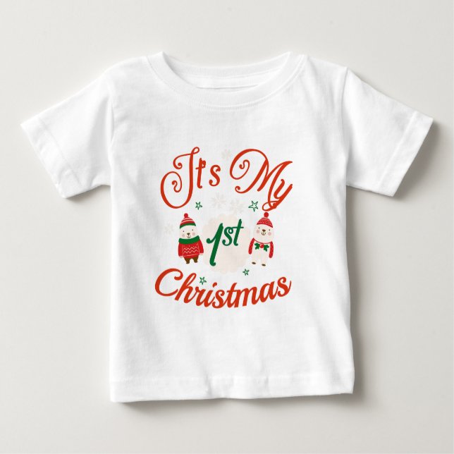 1. Weihnachten Baby T-shirt (Vorderseite)