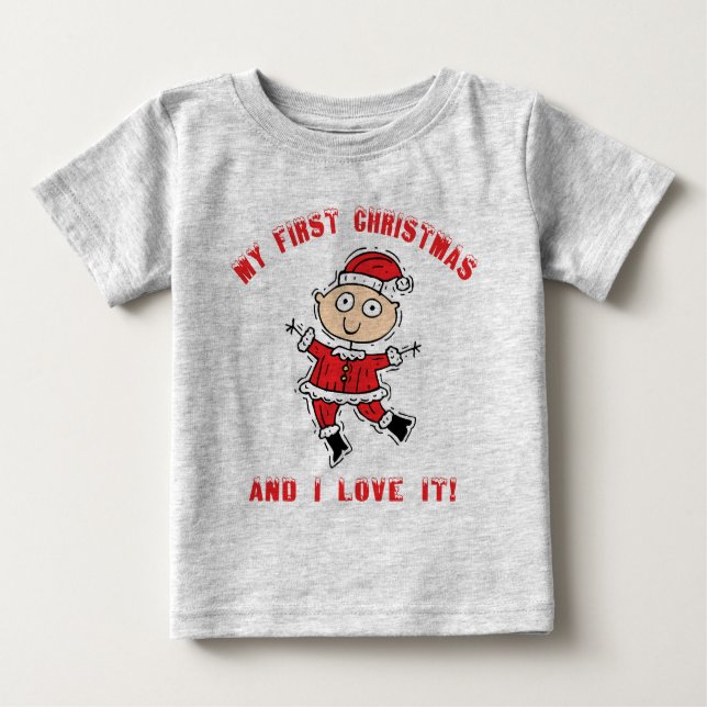 1. Weihnachten Baby T-shirt (Vorderseite)