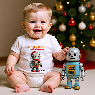 1. Weihnachten, eigener Text, Santa-Bot Debüt Baby Strampler