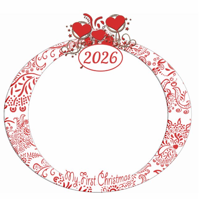 1. Weihnachten Fotoskulptur Ornament (Vorne)