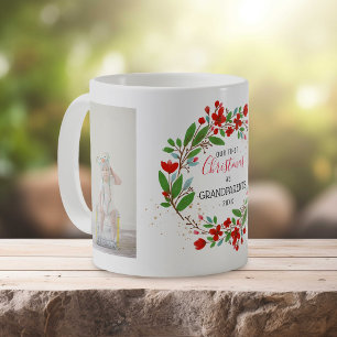 1. Weihnachten   Großeltern Blumenstrauß 2 Foto Kaffeetasse