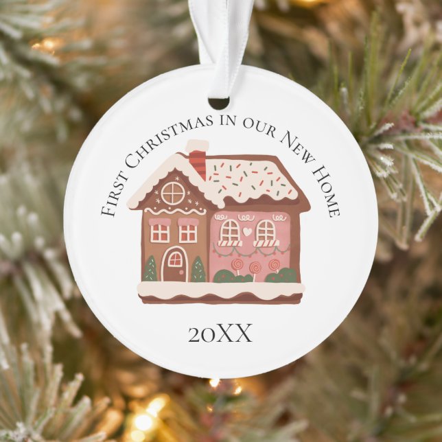 1. Weihnachten in unserem neuen Zuhause Gingerbret Ornament (Baum)