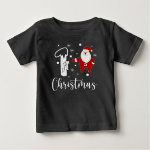 1. Weihnachten Santa Claus Niedlich Festlich Moder Baby T-shirt