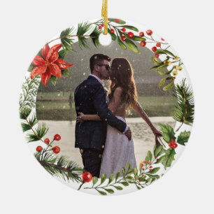 1. Weihnachten Verheiratet Mr. and Mrs. Foto Botan Keramik Ornament