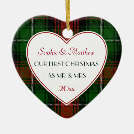 1. Weihnachten Verheiratete Geschenke Rot Grün Kar Keramik Ornament