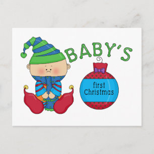 1. Weihnachts-Elf-T-Shirts und Geschenke Feiertagspostkarte