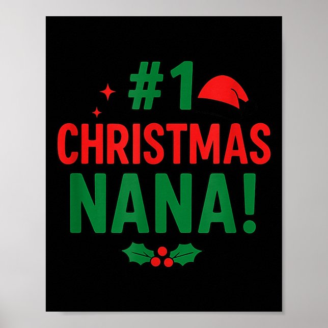 #1 Weihnachts-Oma  Poster (Vorne)