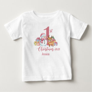 1. Weihnachts-T - Shirt Pink personalisieren