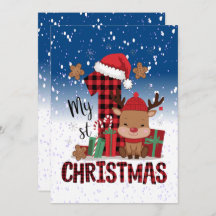 1. Weihnachts-Weihnachtsmannmütze Weißschneejunge