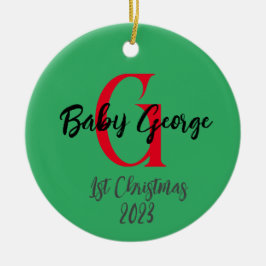 1. Weihnachtsbaumschmuck für Baby Keramik Ornament