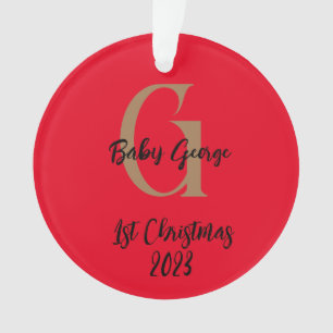 1. Weihnachtsbaumschmuck unisex Monogramm Ornament