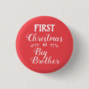 1. Weihnachtsbruderfamilie passend Weiß Button