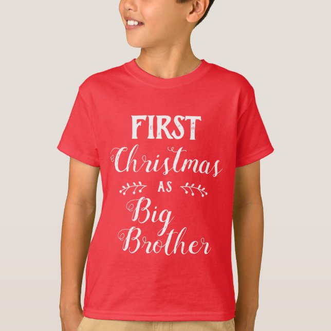 1. Weihnachtsbruderfamilie passend Weiß T-Shirt (Vorderseite)